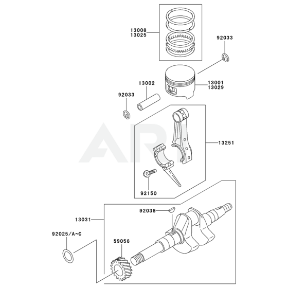 Piston Crankshaft for KWS30A