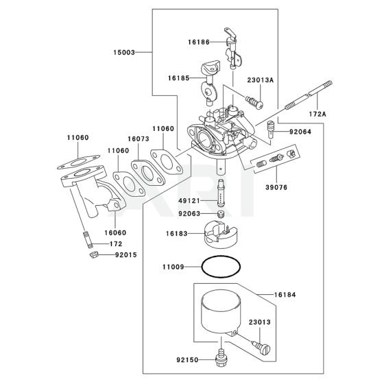 Carburettor for Kawasaki KWS30A
