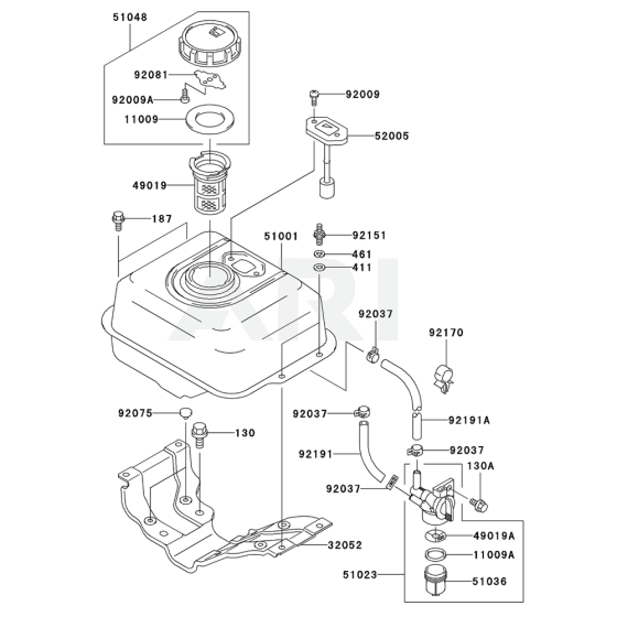 Fuel Tank & Valve for KWS30A