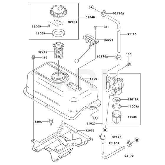 Fuel Tank & Valve for KWT30A