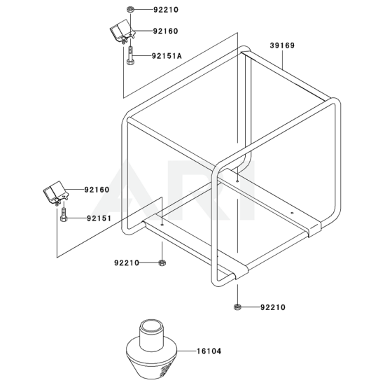 Frame/Coupling for Kawasaki KWT40A
