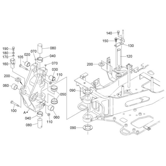 Kingpost Assembly for Kubota
