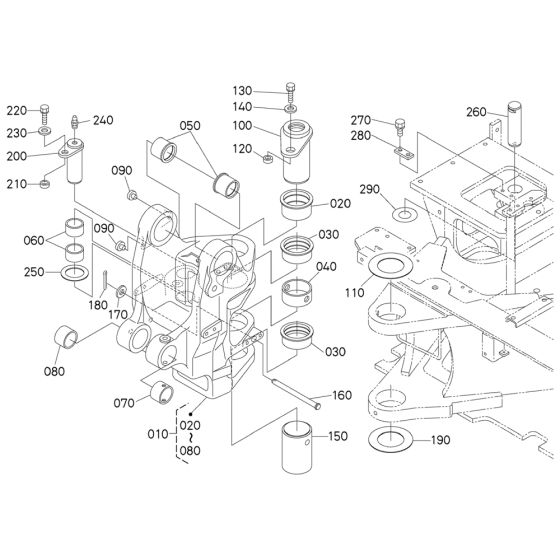Kingpost Assembly for Kubota