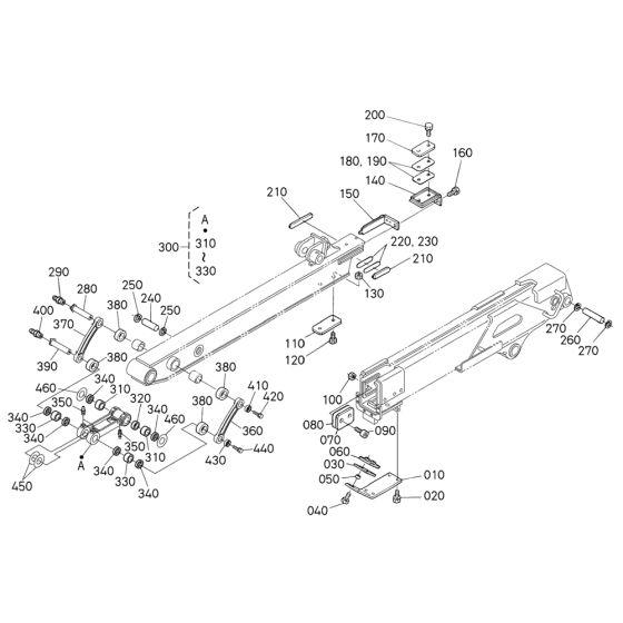 Bucket Link Assembly for Kubota