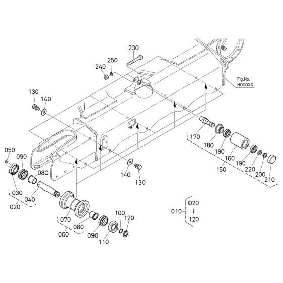 Track Roller Assembly for Kubota