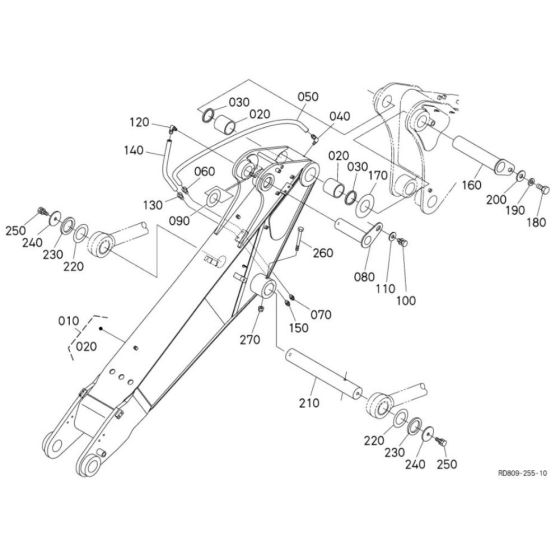 Boom Assembly for Kubota KX080-3