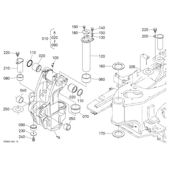 Kingpost Assembly for Kubota