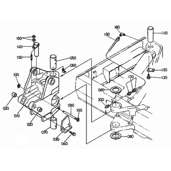 Kingpost Assembly for Kubota KX151