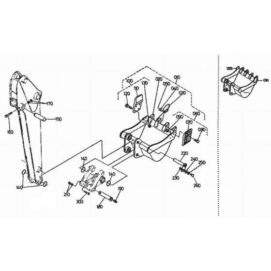 Bucket Assembly for Kubota KX151