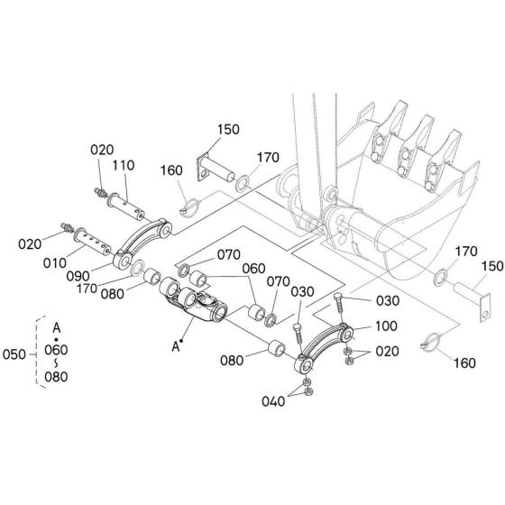 Dipper Arm/Bucket Link Assembly