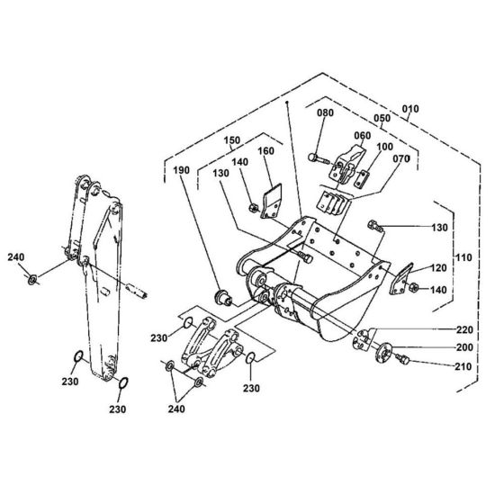 Bucket Assembly for Kubota KX41-2