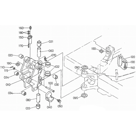 Kingpost Assembly for Kubota