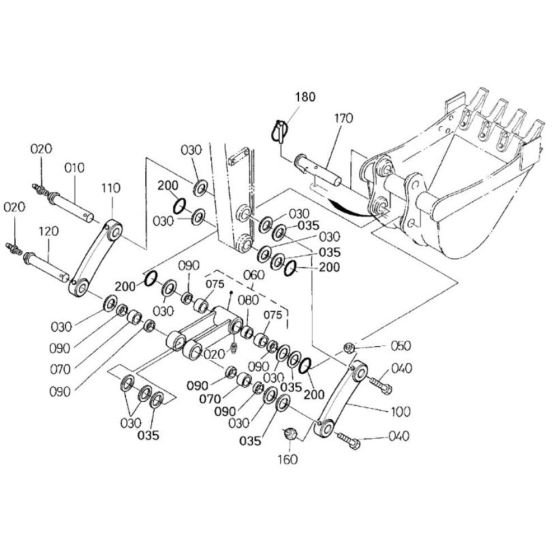 Dipper Arm/Bucket Link Assembly