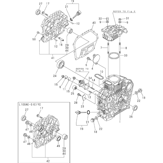 Cylinder Block for Yanmar L100AE