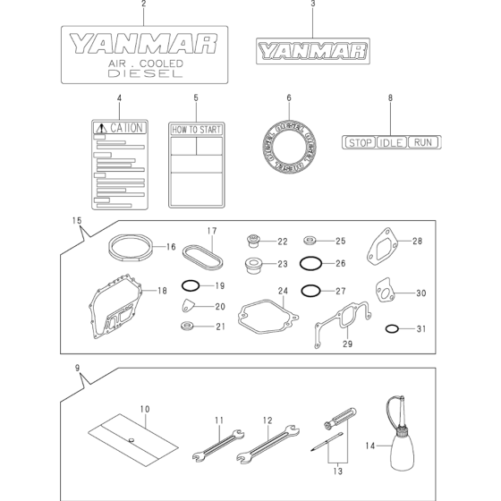 Tool, Label & Gasket Set