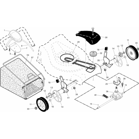 Drive Assembly for Husqvarna LC 153V