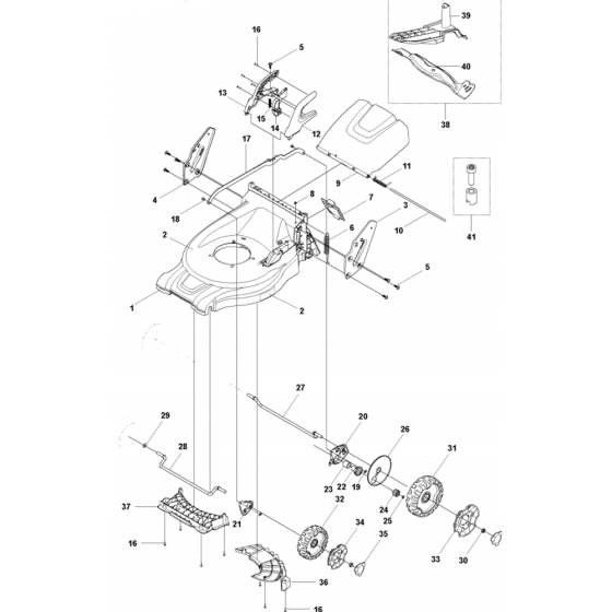 Mower Deck Assembly for LC 247S