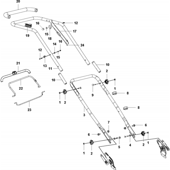 Handle Assembly for Husqvarna LC140 S