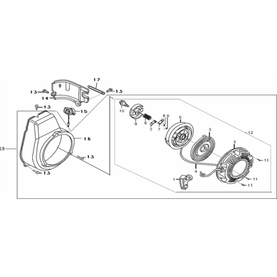 Starter Assembly for Loncin LC152F