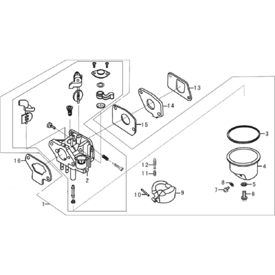 Carburettor Assembly for Loncin