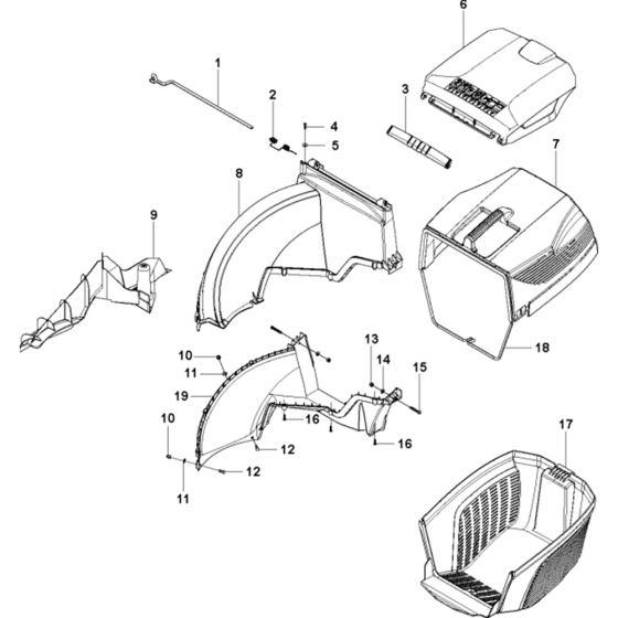 Bagger Assembly for Husqvarna LC48