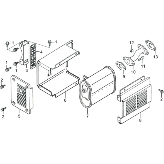 Muffler Assembly for Loncin