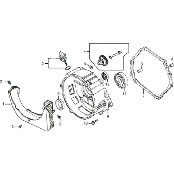 Crankcase Cover for Loncin LC8000D-F
