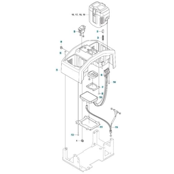 Battery Assembly for Husqvarna LF 60i Compactor