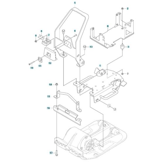 Engine Plate Assembly for Husqvarna LF 60i Compactor