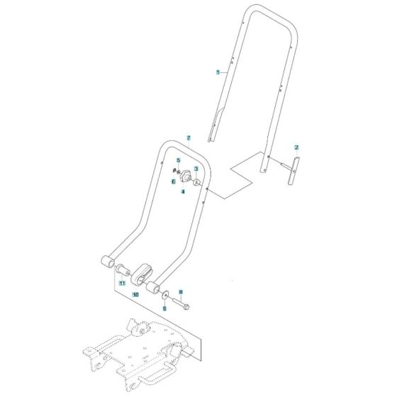 Handle Assembly for Husqvarna LF 60i Compactor