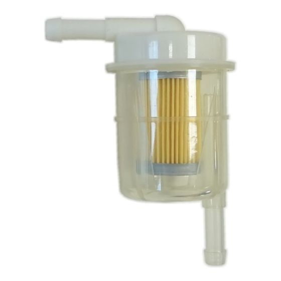 90 Degree Plastic Fuel Filter with (approx.) 8mm Pipe Inlet / Outlet