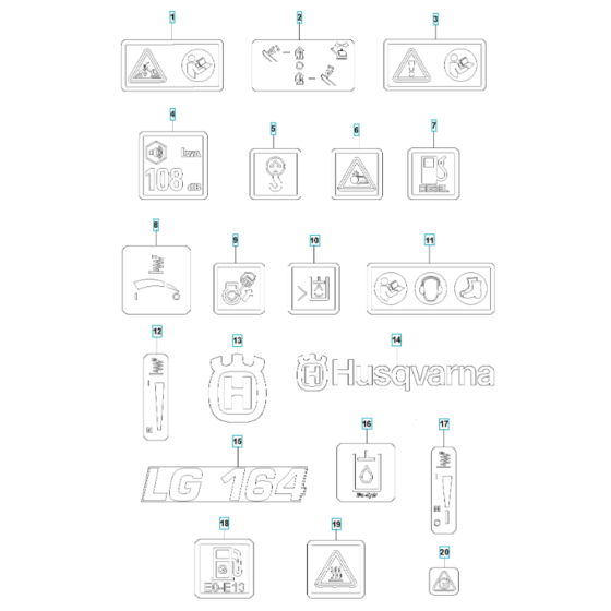 Decals for Husqvarna LG 164