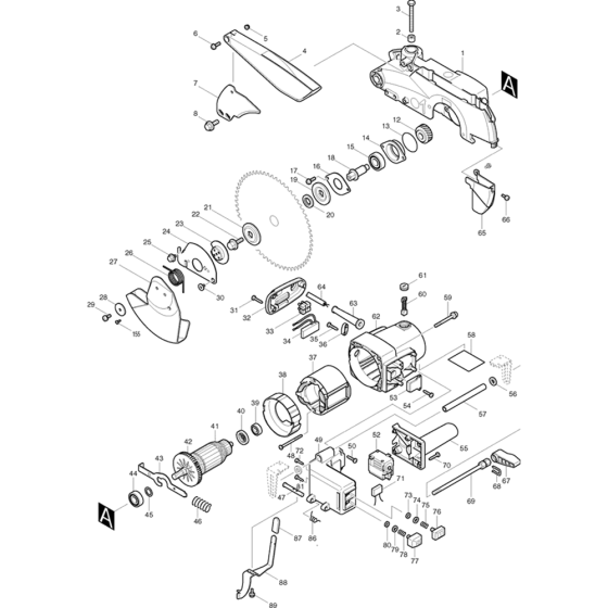 Makita LH1040 Mitre Saw Assembly