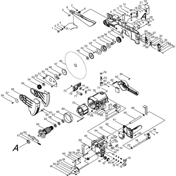 Makita LH1200FL Main Assembly