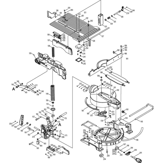 Makita LH1200FL Main Assembly
