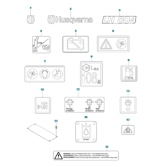Decals for Husqvarna LH 804