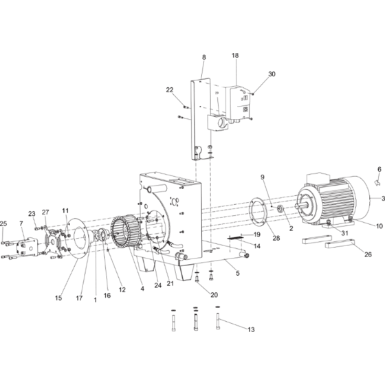 Engine and Pump Assembly