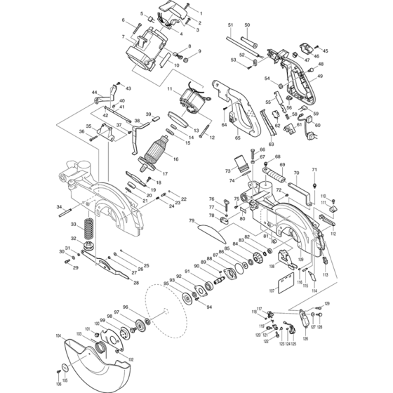 Makita LS1214L Mitre Saw Assembly