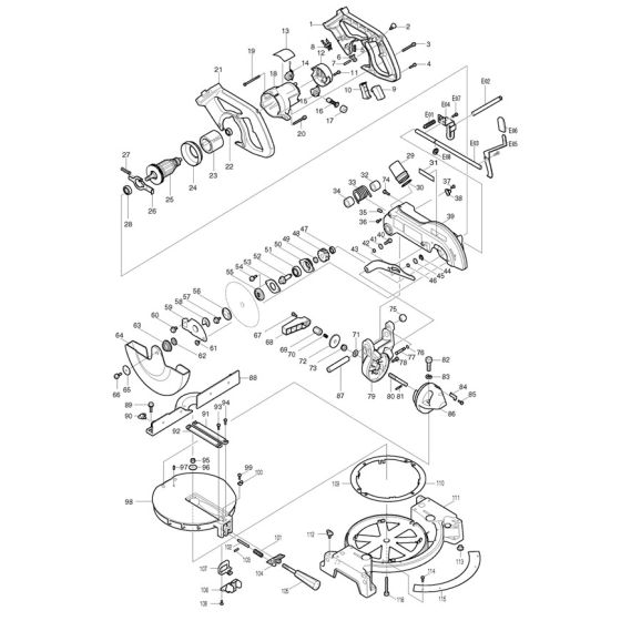 Makita LS800D Mitre Saw Assembly