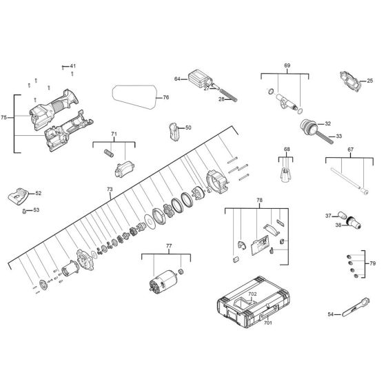 Milwaukee M12BPRT Assembly