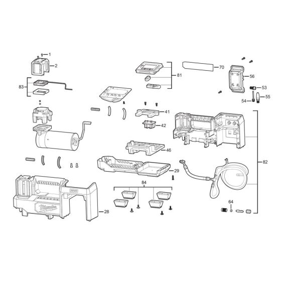Milwaukee M18BI Inflator Assembly