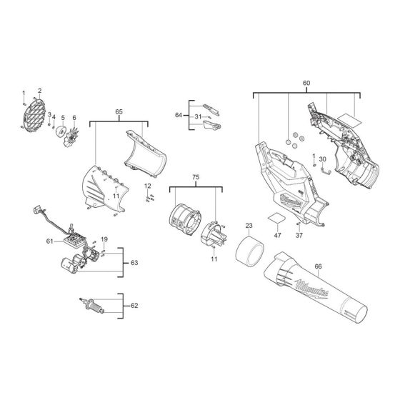 Milwaukee M18FBLG3 Blower Assembly