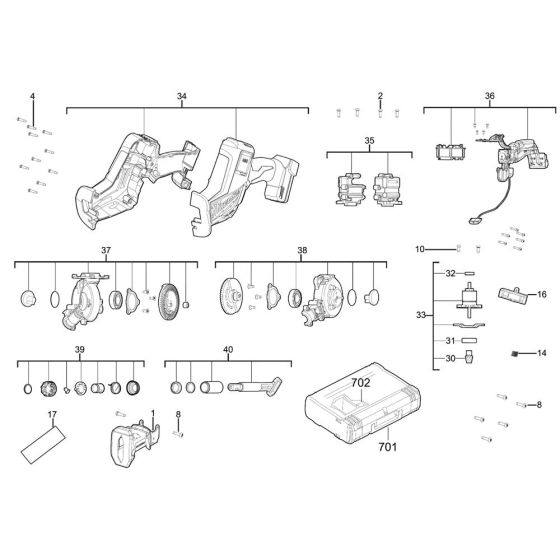 Milwaukee M18FHZ Assembly