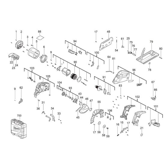 Milwaukee M18FMCS66 Assembly