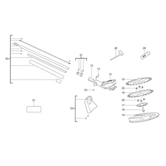 Milwaukee M18FOPH-RA Assembly