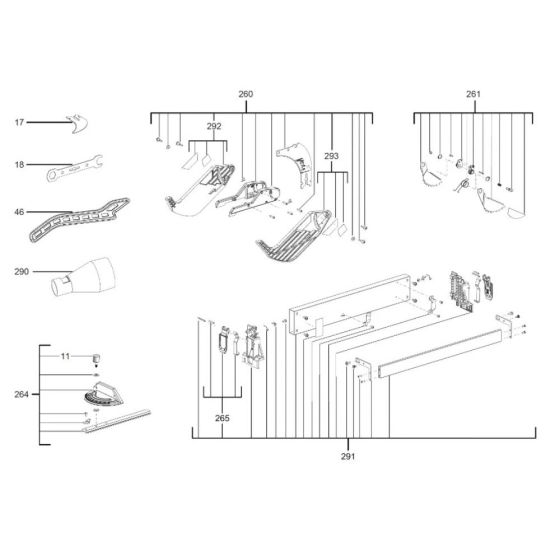 Assembly for Milwaukee M18FTS210