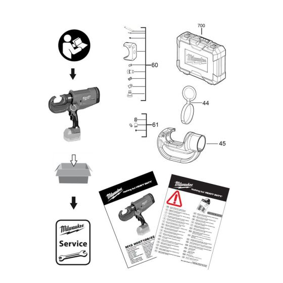 Milwaukee M18HCCT109/42 Assembly