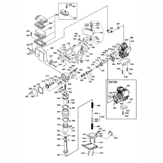 Main Assembly for Altrad Belle RT50 Trench Rammer