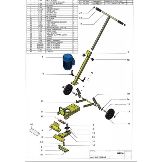 Machine Assembly for SPE MS230 Floor Stripper