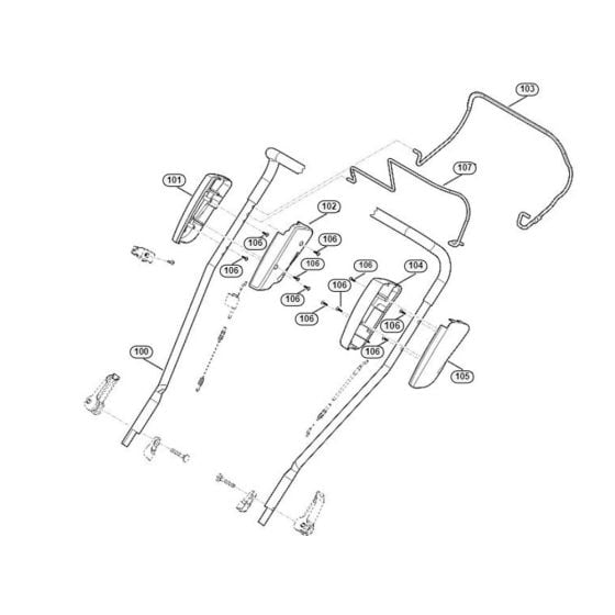 Handle Upper Part-1 for Viking Mowers